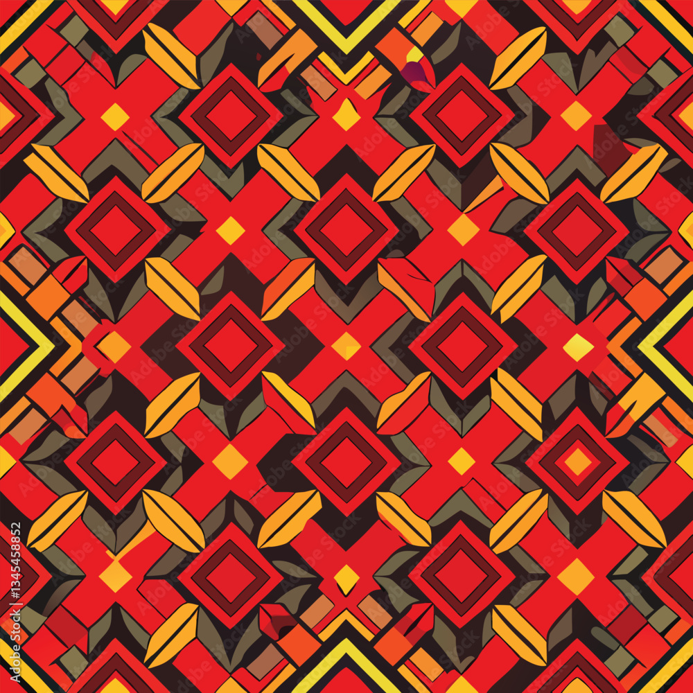 Endless Repeat of Geometric Pattern: Seamless Design for Fabric, Wallpaper, and More Endless Repeat of Geometric Pattern: Seamless Design for Fabric, Wallpaper, and More