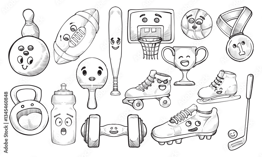 sport handdrawn collection sport handdrawn collection