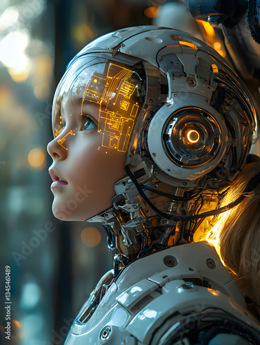 Futuristic Woman in Robot Suit