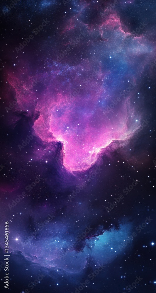 Naklejka premium Awe-Inspiring Cosmic Nebula Display