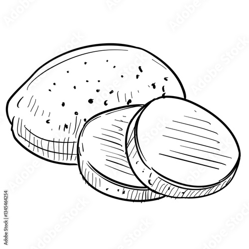 potato handdrawn illustration