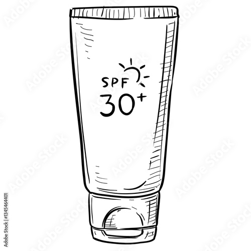 sunscreen handdrawn illustration