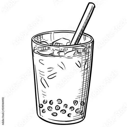 ice tea handdrawn illustration