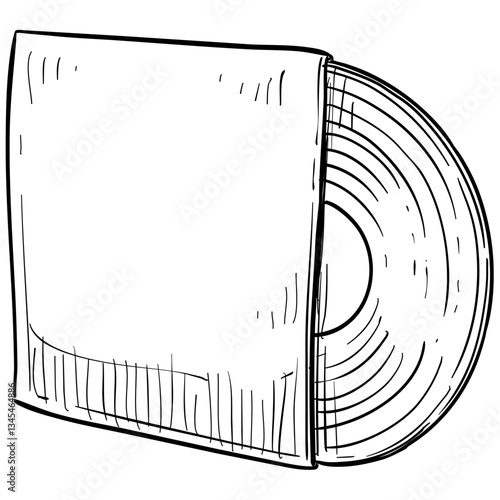 CD Disc handdrawn illustration