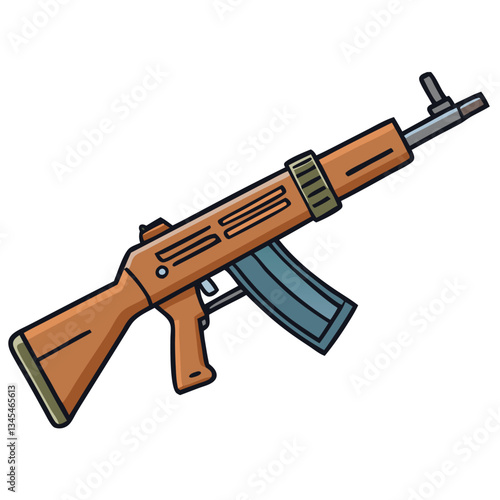 FN FAL gun , police weapon vector design, military vector design illustration.