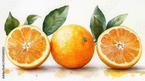bergamot clipart creative generative watercolor illustration detailed illustration