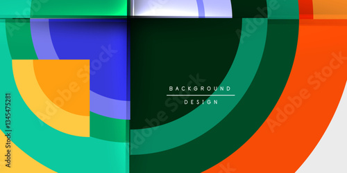 Target circle geometric abstract shapes. Vector Illustration For Wallpaper, Banner, Background, Card, Book Illustration, landing page