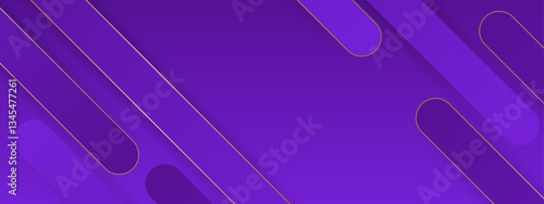 modern purple and gold abstract geometric background with shape vector illustration