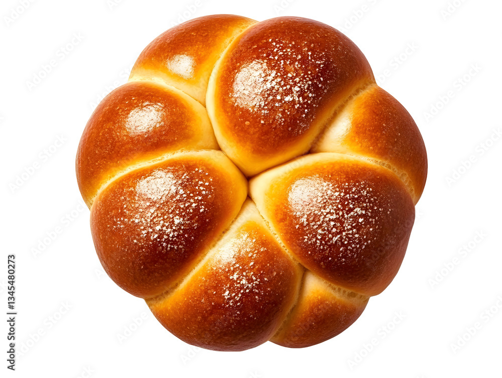 Delicious Round Challah Bread Isolated on Transparent Background a Sweet Baked Pastry with Sugar a Food Cutout for Bakery Themes Delicious Round Challah Bread Isolated on Transparent Background a Sweet Baked Pastry with Sugar a Food Cutout for Bakery Themes