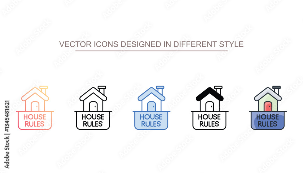House Rules icon design with white background stock illustration House Rules icon design with white background stock illustration