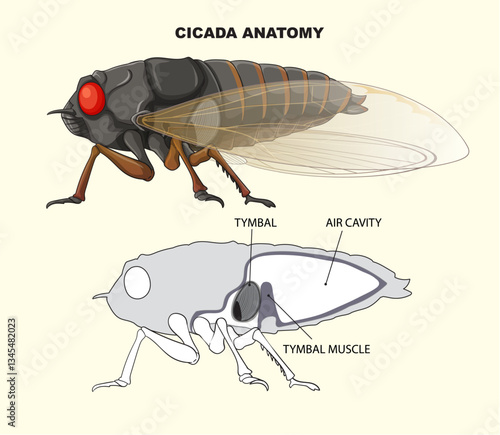 Cicada Anatomy and Sound Mechanism