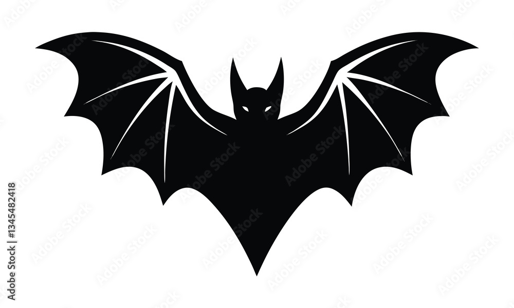 Bat Eyes Wings Spread Silhouette Bat Eyes Wings Spread Silhouette