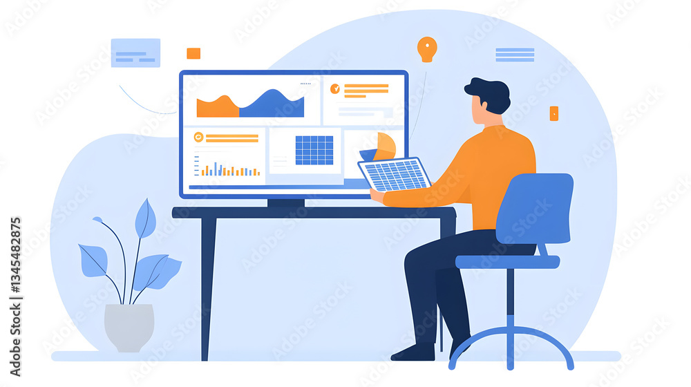 A businessman sharing a visual report with potential investors, demonstrating how solar panels can contribute to business profitability and environmental goals.