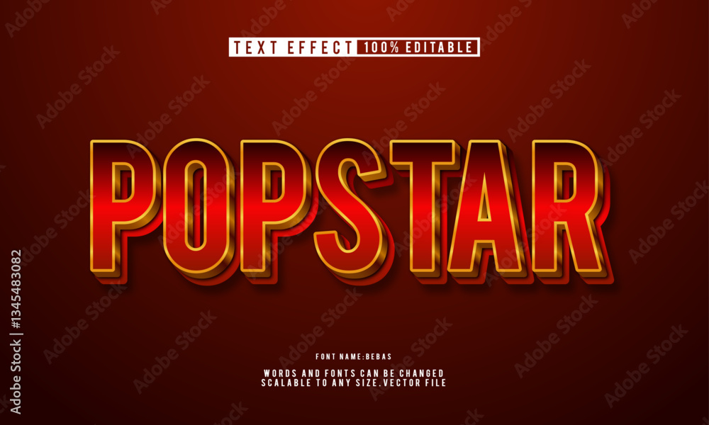Editable Popstar text effect in shiny golden style, perfect for glamorous and high-impact designs. Editable Popstar text effect in shiny golden style, perfect for glamorous and high-impact designs.