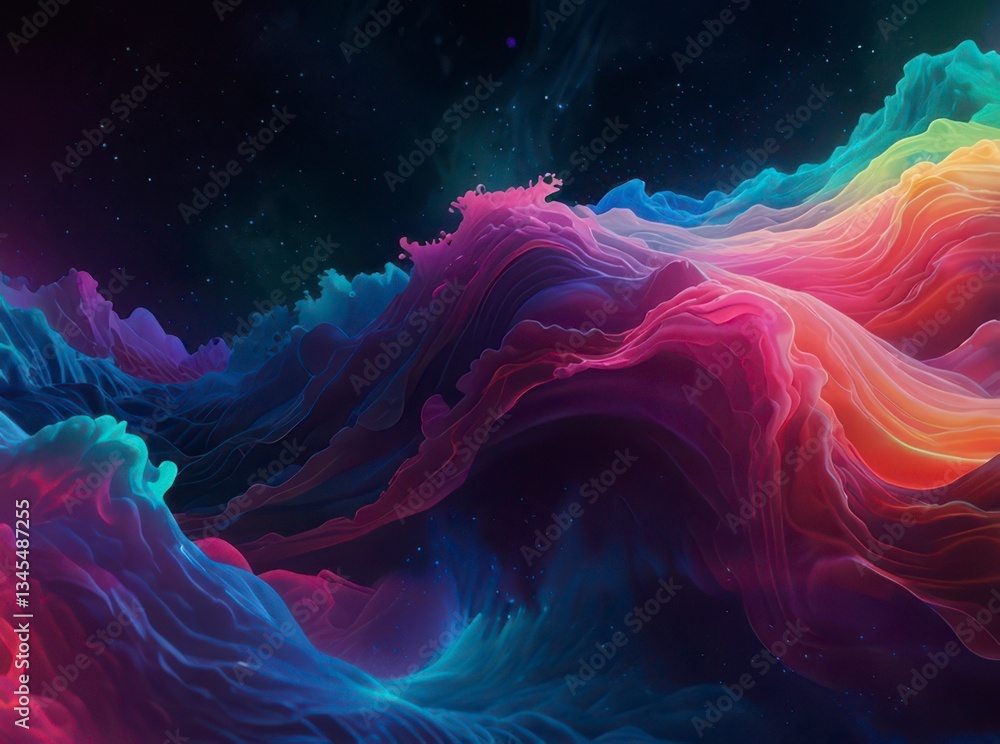 Obraz premium Deep indigo night sky blending.