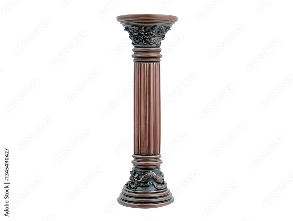 Realistic Image of Brown Decorative Column with Transparent Background Architecture Structure Pillar Design Element Isolated on Black Backdrop Decoration Realistic Image of Brown Decorative Column with Transparent Background Architecture Structure Pillar Design Element Isolated on Black Backdrop Decoration