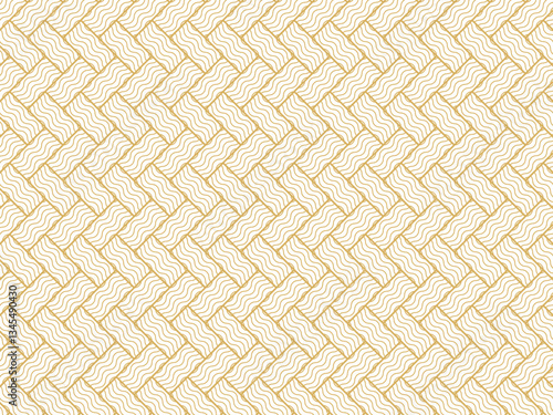 Rectangle and wavy line embroider