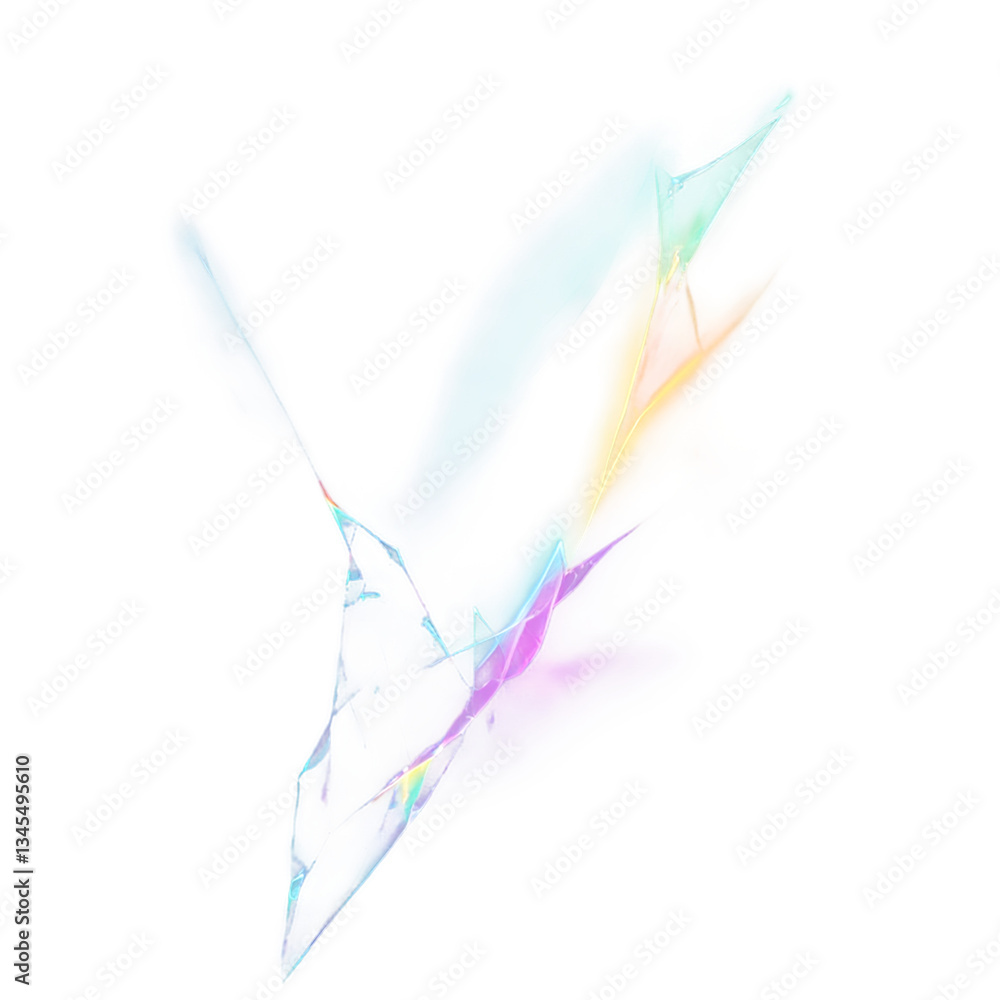 Obraz premium Iridescent Abstract Fluid Light Wave with Transparent Background PNG
