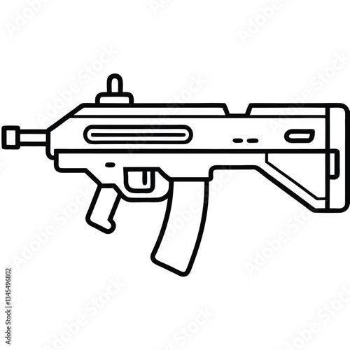 IWI Tavor gun , police weapon vector design, military vector design illustration.