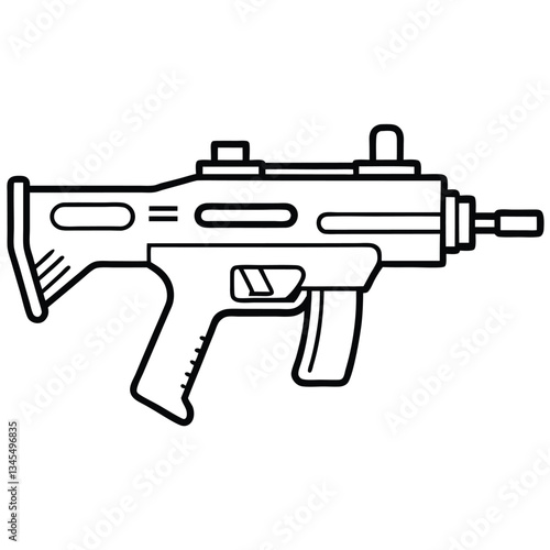IWI Tavor gun , police weapon vector design, military vector design illustration.