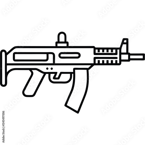 IWI Tavor gun , police weapon vector design, military vector design illustration.