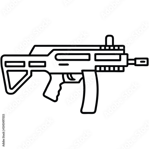 IWI Tavor gun , police weapon vector design, military vector design illustration.