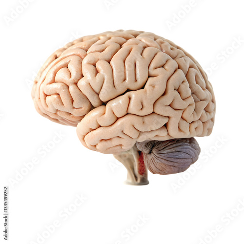 Human Brain Anatomy Image isolated on transparent background