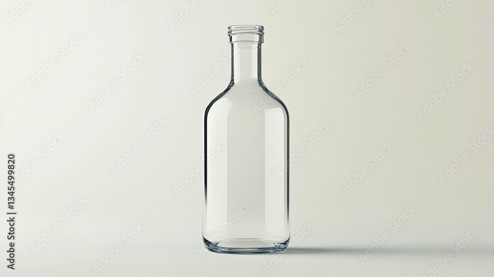 Empty Glass Bottle Mockup Empty Glass Bottle Mockup
