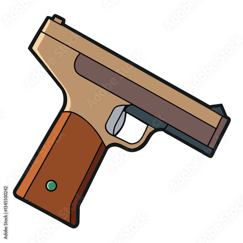 Kahr PM9 gun , police weapon vector design, military vector design illustration.