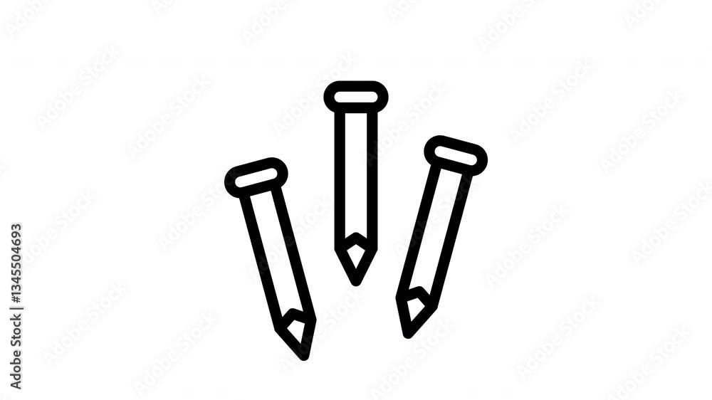 icon line motion graphic nails icon line motion graphic nails
