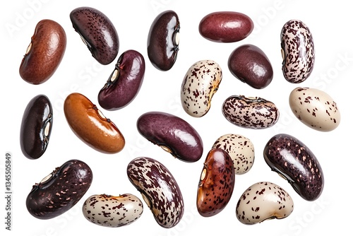 Wallpaper Mural Colorful Variety of Bean Seeds Against a White Background Torontodigital.ca