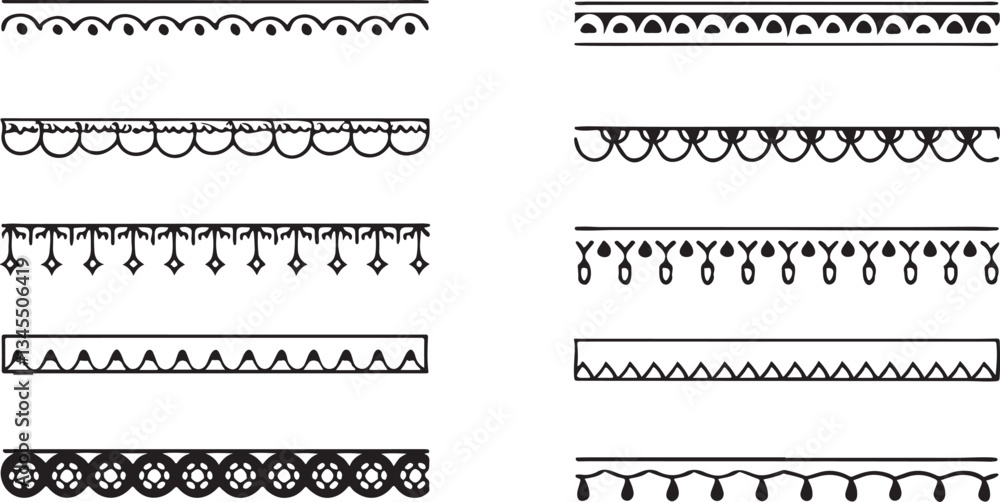 Obraz premium A Versatile Collection of Decorative Borders. Perfect for Adding Elegance to Creative Designs. 