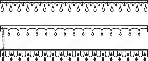 Various Decorative Borders in Intricate Patterns. Ideal for Adding Elegance to Design Projects.