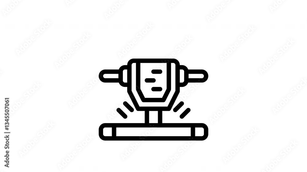 icon line motion graphic jackhammer icon line motion graphic jackhammer