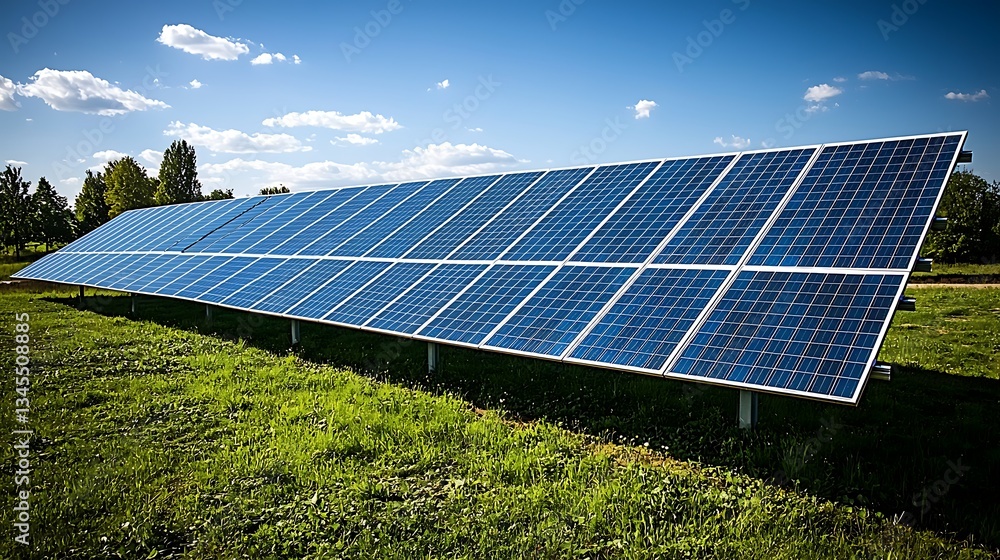 Solar panels field sunny day energy Solar panels field sunny day energy