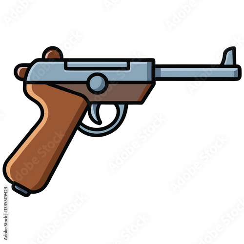 Luger P08 gun , police weapon vector design, military vector design illustration.