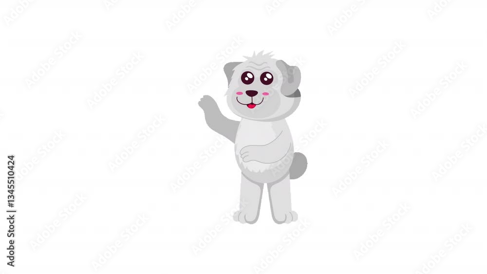 Dog Waving Animation Dog Waving Animation
