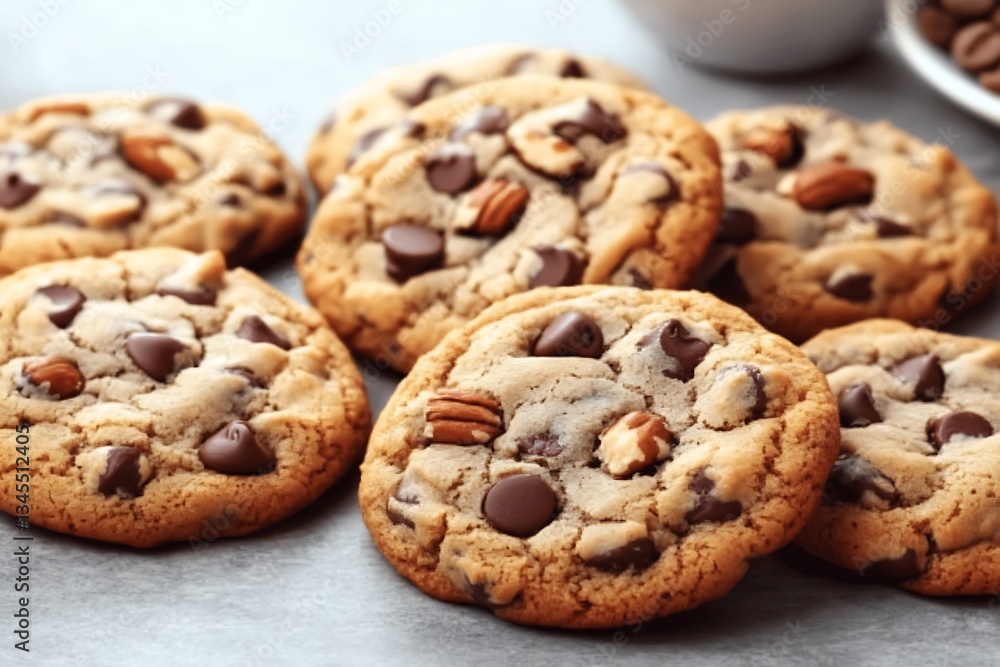 Delicious Pecan Chocolate Chip Cookies. Delicious Pecan Chocolate Chip Cookies.