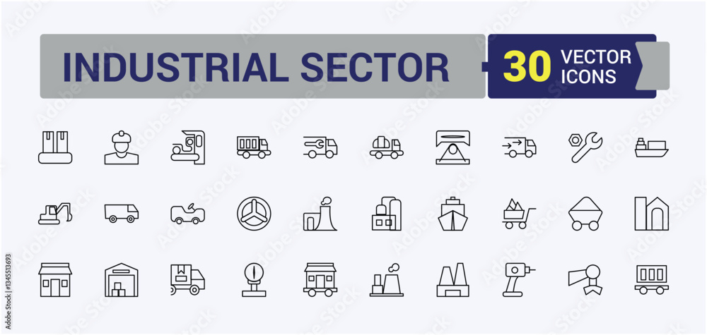 Industry icon collection. Contains outline symbols like production, manufacture, manufacturing, industrial, engine, engineer and more. Thin line icons set. Industrial vector line icon set. Industry icon collection. Contains outline symbols like production, manufacture, manufacturing, industrial, engine, engineer and more. Thin line icons set. Industrial vector line icon set.