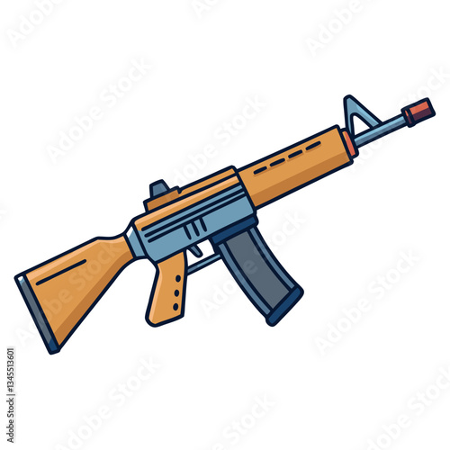 M4 Carbine gun , police weapon vector design, military vector design illustration.