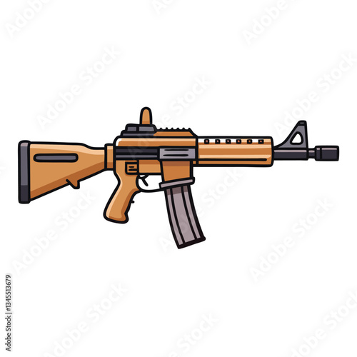 M4 Carbine gun , police weapon vector design, military vector design illustration.