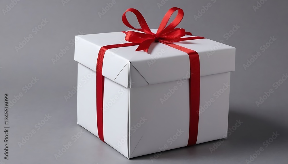 Fototapeta premium Gift Box Packaging Mockup,copy space, gift, paper, black and white, 45