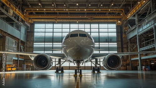 Wallpaper Mural The aircraft in the hangar is ready for an overhaul. Torontodigital.ca