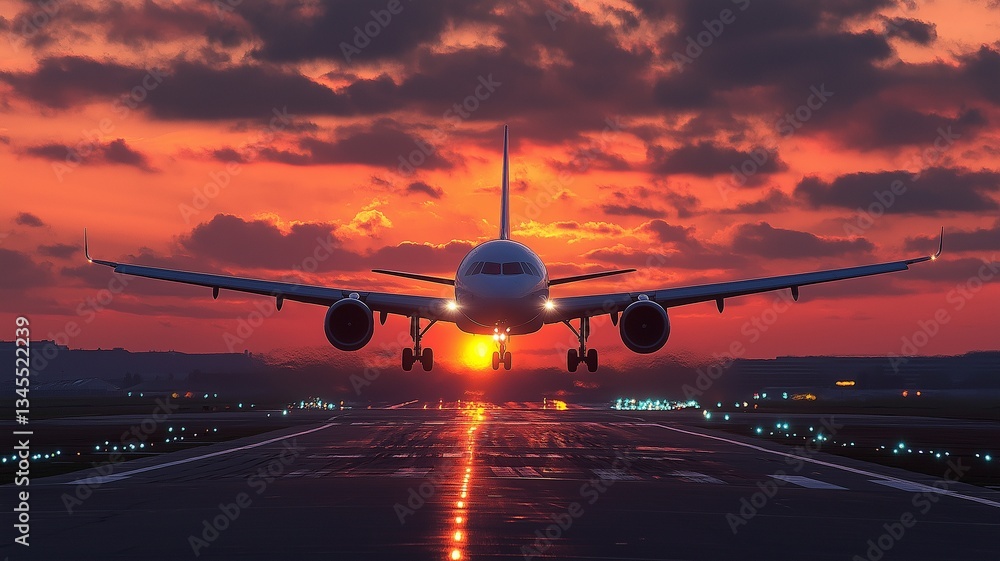 Runway at an airport Runway at an airport