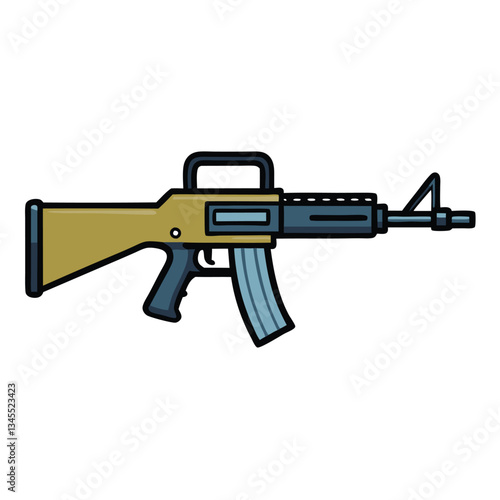 M16 gun , police weapon vector design, military vector design illustration.