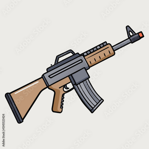 M16 gun , police weapon vector design, military vector design illustration.