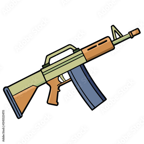 M16 gun , police weapon vector design, military vector design illustration.