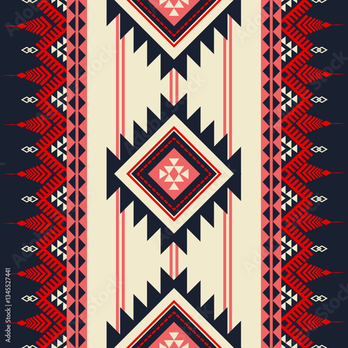 Geometric Tribal Textile Pattern, Navajo