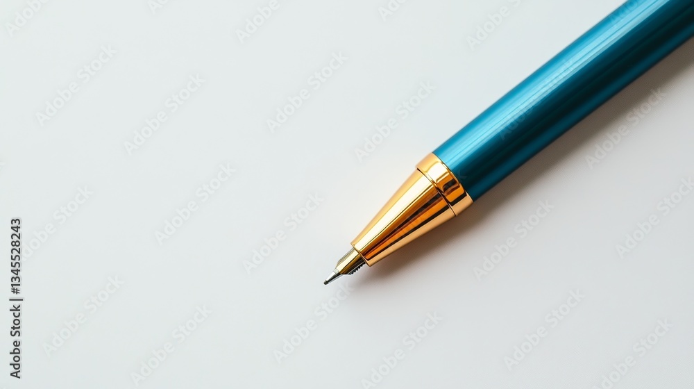 A pen rests on a pristine surface, embodying simplicity and focus. A pen rests on a pristine surface, embodying simplicity and focus.