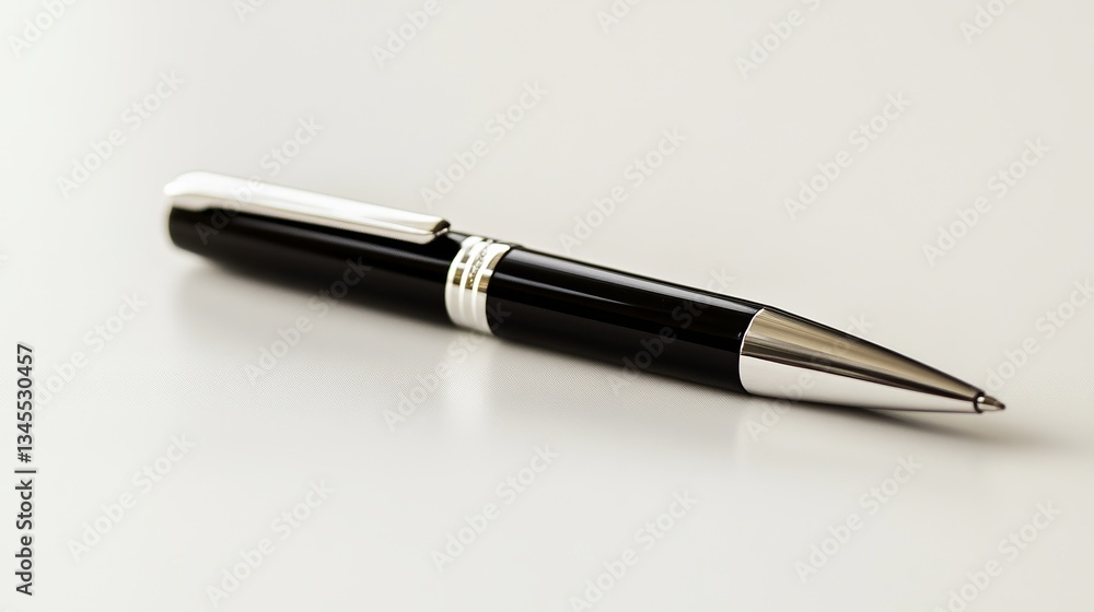 A pen rests on a pristine surface, embodying simplicity and focus. A pen rests on a pristine surface, embodying simplicity and focus.